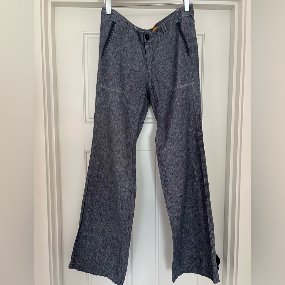 Pilcro and the Letterpress Wide Leg Pants in Dark Gray